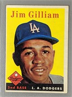 1958 Topps Jim Gilliam Baseball Card #215