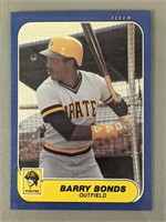1986 Fleer Barry Bonds Rookie Card #U-14