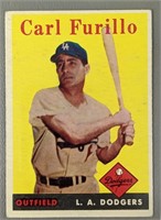 1958 Topps Carl Furillo Baseball Card #417