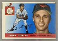 1955 Topps Chuck Diering Baseball Card #105