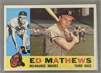 1960 Topps Ed Mathews Baseball Card #420