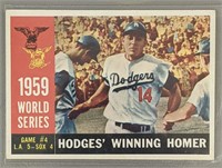 1960 Topps 1959 W.S. Hodges’ Winning Homer