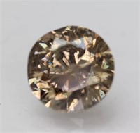 1.51 Cts Round Brilliant Natural Brown Diamond