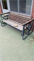 Outdoor glider bench