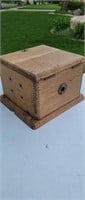 Vintage wooden telephone crank box
