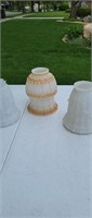 Vintage milk glass style light / lamp covers