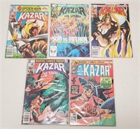 (5) Vintage Marvel Ka-Zar Comic Books