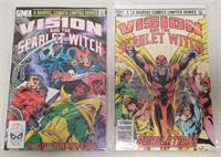 (2) Vtg Marvel Vision And The Scarlet Witch Comics