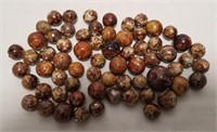 Lot Of Vintage & Antique Brown Clay Marbles