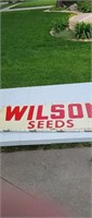 Vintage metal sign Wilson Seeds approx 28x10"