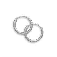 10mm Sterling Silver Huggie Hoop Earrings