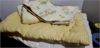 Baby crib set, 32x40 crib quilt and 4 receiving