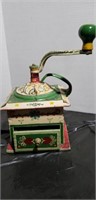 Hand painted vintage Coffee grinder