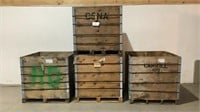 (4) Wood Crates