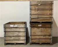 (3) Wood Crates