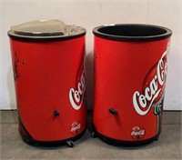 (2) Rolling Coca-Cola Coolers