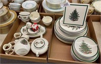 Set of Cuthbertson Christmas China Dishes