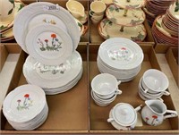 Set of Lourioux Porcelaine Dishes