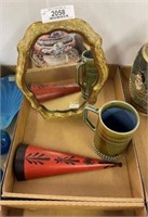Florentine Mirror, Stag's Head Mug, Wall Sconce