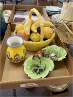 Apple Dish, Bavarian Vase, Italian Fruit Basket