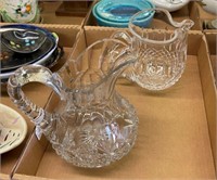 Antique Cut Glass Pitcher & Waterford Pitcher