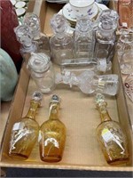 Assorted Glass Bottles & Decanters