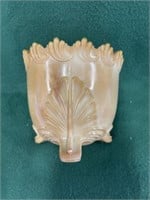 Agate Style Footed Brown Vase