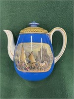 Pratt Fenton Teapot w/Warf Scene