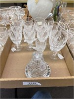 Waterford Goblet, 12 Claret Stems &  Crystal Bell