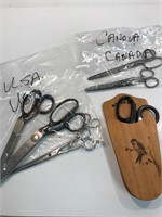 USA and Canadian scissors with holder