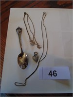 (2) Necklaces (Marked .925), +