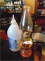 Vintage Kerosene Lamp & 1/2gal. Lamp Fuel
