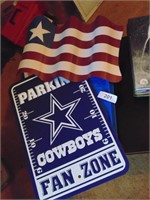 Cowboys Sign, American Flag Tin Sign &