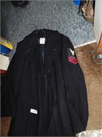 Wool Navy Coat (Size 40L)
