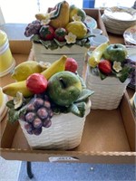 Fruit Motif Ceramic Containers