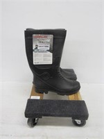 Concrete Boots Size 10 New + Small Furniture Cart