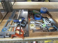 Hand Saws, Level, Squares + Misc.