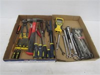 2 Trays Misc. Tools Including Craftsman Wrenches