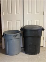 Pair of Rubbermaid Disposal Bins