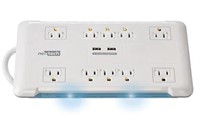NEXXTECH 10-OUTLET SURGE BLOCK WITH DUAL USB