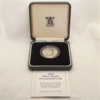 1994 UK Silver Proof 2 Pound Coin