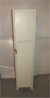 White Single Door Metal Storage Cabinet