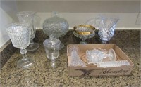 Selection of Clear Glass & Crystal, Compotes &