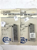 2 Colt 380 Stainless 6 Rd Magazines
