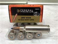 (20 Rds) 300 WSM Ammo 180 Gr Trophy Copper