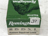 (25 Rds) 20 Ga Ammo 6 Shot Rabbit/Squirrel