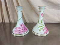 2 Givenchy Rose candlesticks holders