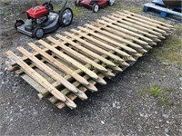 (4) WOODEN PICKET FENCE PANELS