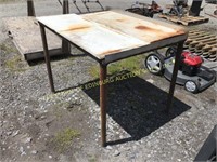 BUTCHER'S TABLE W/ POLY TOP