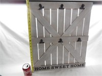 Home Sweet Home Wooden Wall Décor w/Clips